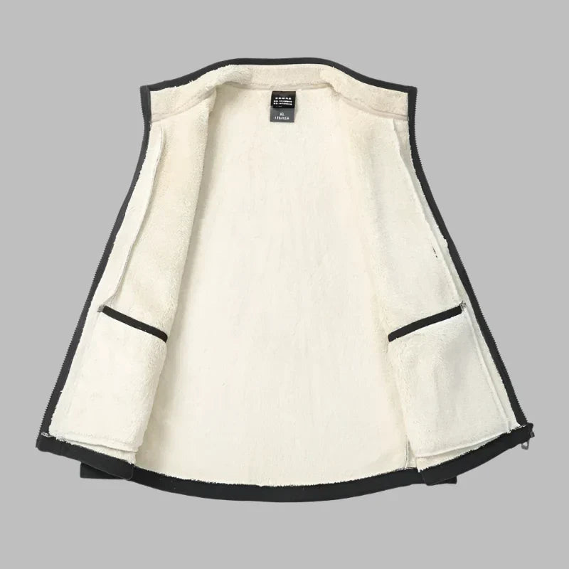 Sommerweste für Herren - Leichte Ärmellose Outdoor Weste mit Fleece-Futter