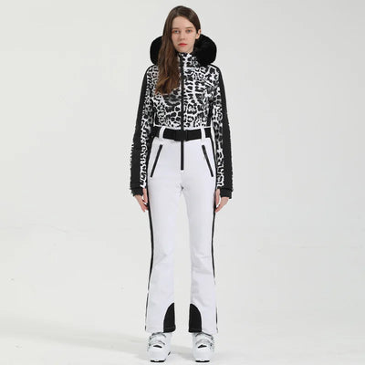 Einteiliger Skianzug für Damen | Wintersportbekleidung