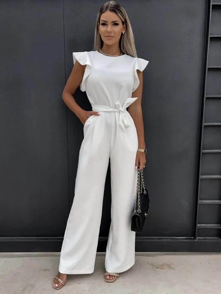 Edith Sommerlicher Jumpsuit | Leichter, stilvoller Jumpsuit für Damen mit weitem Bein
