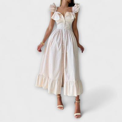 Lia - Ruffled Shirt Dress