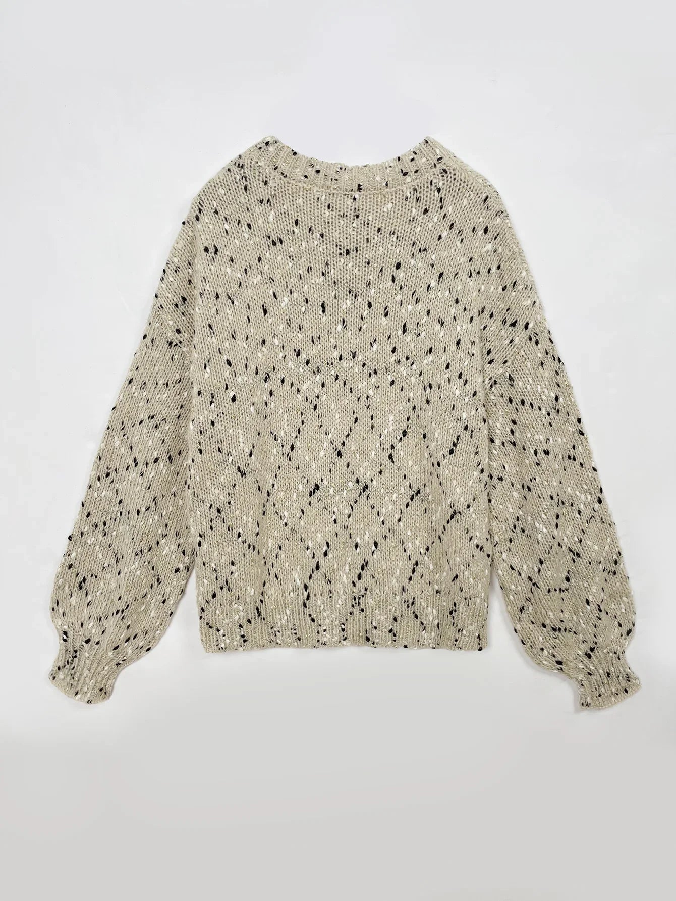 Eleganter Rundhals-Strickpullover für Frauen