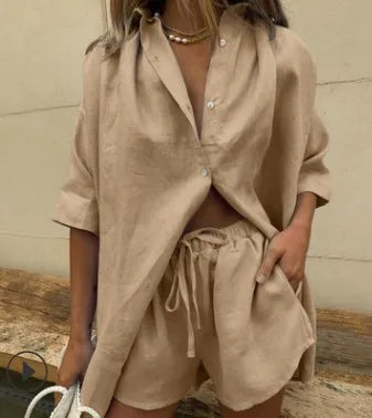 Gerda Sommer-Set | Stilvolles, lässiges Damen-Set mit T-Shirt und Shorts