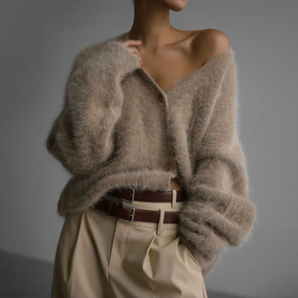 Übergroße Strickjacke für Damen