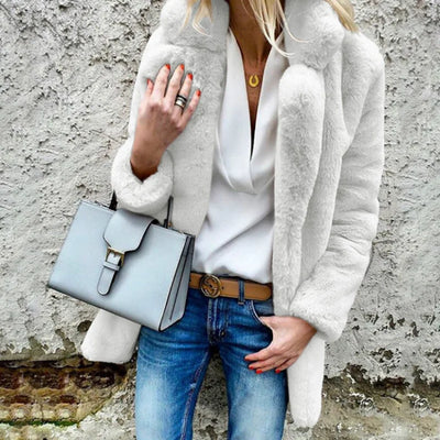Warmer Flauschiger Wintermantel für Damen
