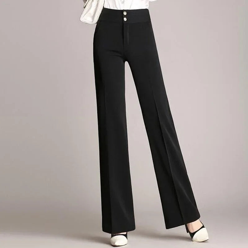 Amy Sommerhose | Stilvolle moderne hoch taillierte lange Damenhose