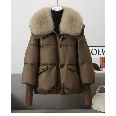 Warme Puffer Winterjacke für Damen