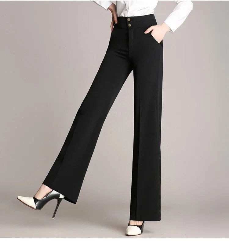 Amy Sommerhose | Stilvolle moderne hoch taillierte lange Damenhose