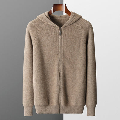 Langärmeliger Zip-Up Hoodie für Männer