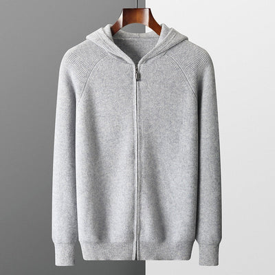 Langärmeliger Zip-Up Hoodie für Männer