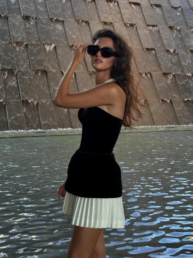 Mylah™ | Elegantes Kontrastkleid