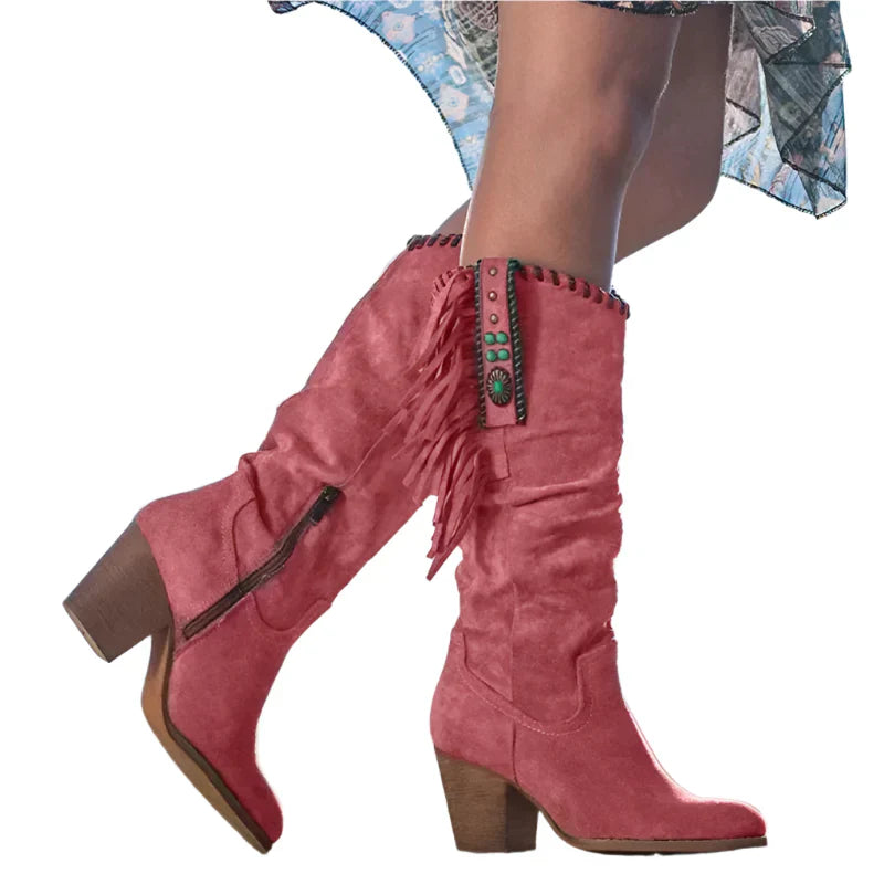 Sierra High Western Stiefel für Frauen – Retro-inspirierte Hohe Cowboystiefel