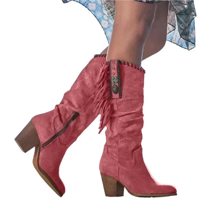 Sierra High Western Stiefel für Frauen – Retro-inspirierte Hohe Cowboystiefel