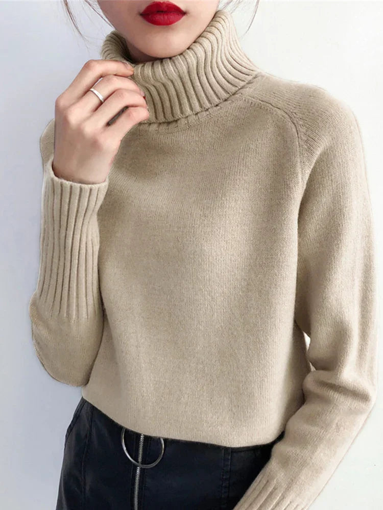 Klassischer Rollkragenpullover für Damen