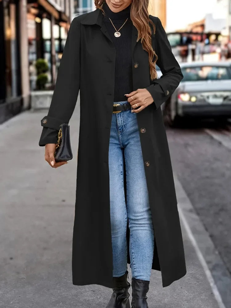 Klassischer Mittellanger Trenchcoat für Damen