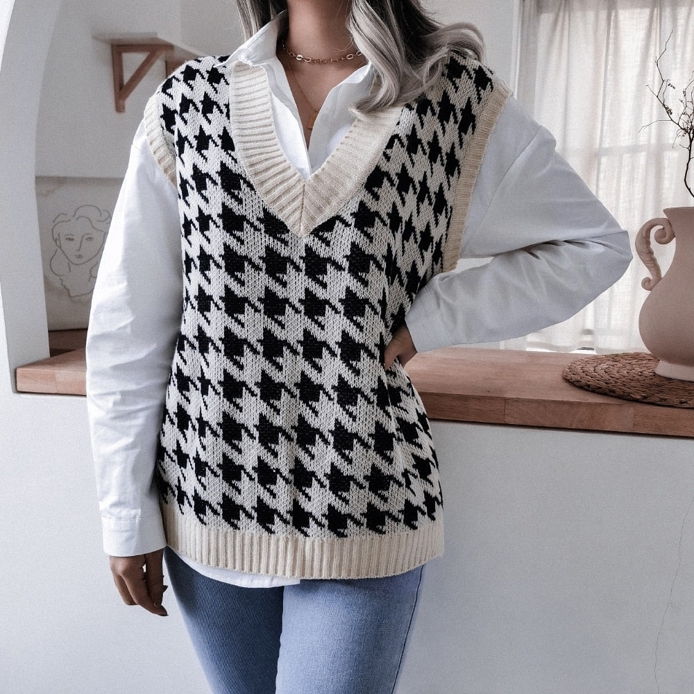 Bersha College Sommerpullover | Leichter Damenpullover im College-Stil mit Druck