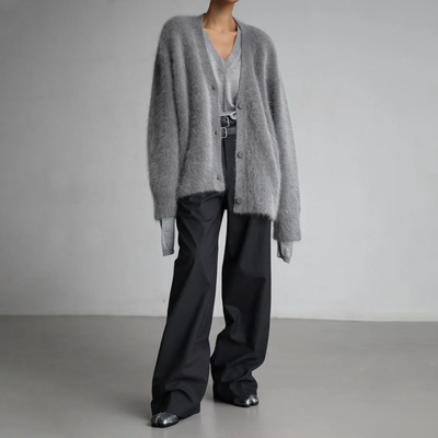 Übergroße Strickjacke für Damen