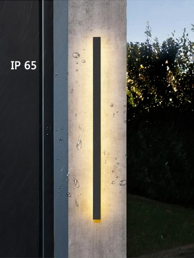 Lunor Moderne Lineare Außenwandleuchte – Metall & Acryl für Terrasse & Eingangsbereich