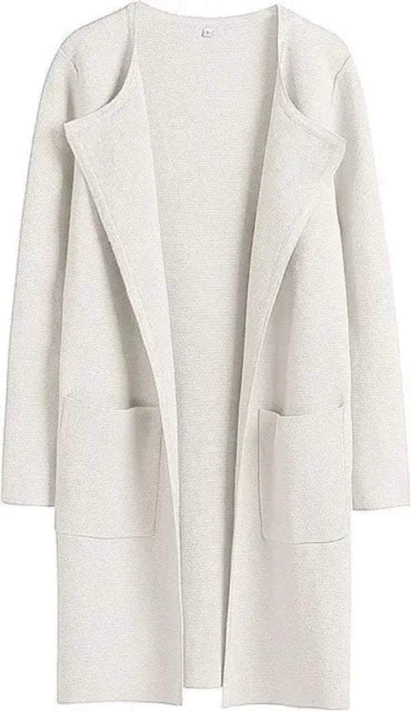 Lange Jacke mit offener Front für Frauen