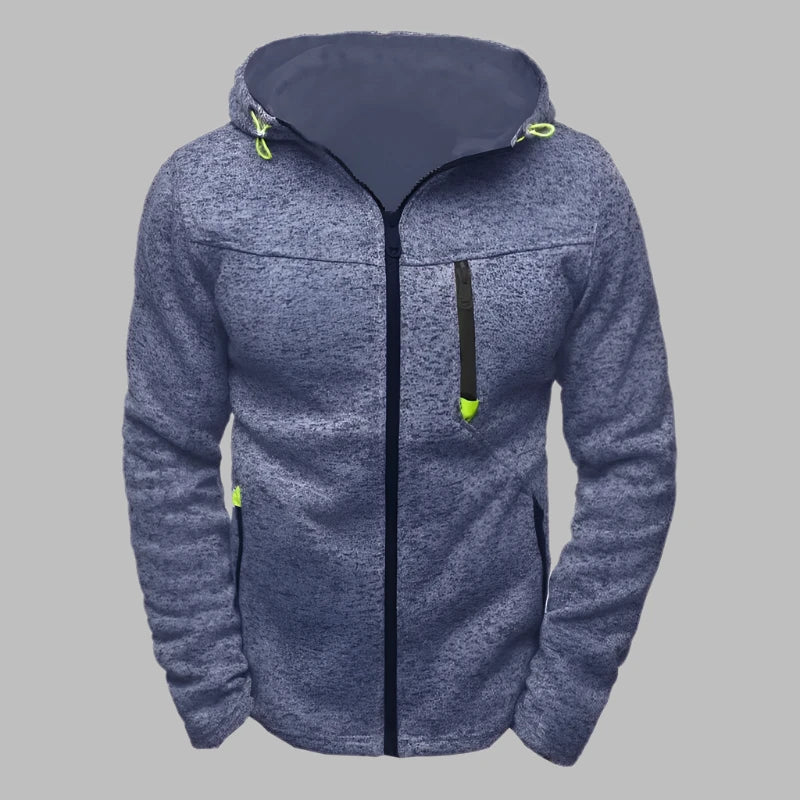 Sommer Hoodie für Herren - Leichtes Sweatshirt mit Reißverschluss und Kapuze