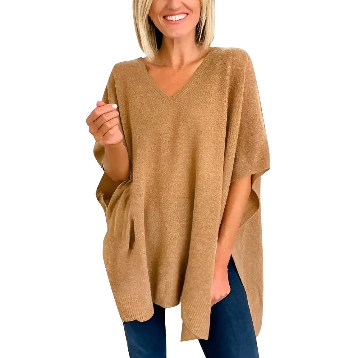 Aurica® | Bluse mit unregelmäßigem Saum und V-Ausschnitt