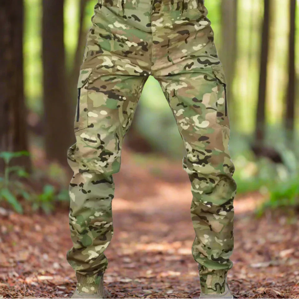 Cargohose für Herren - Leichte Sommer-Wanderhose im militärischen Stil für Outdoor