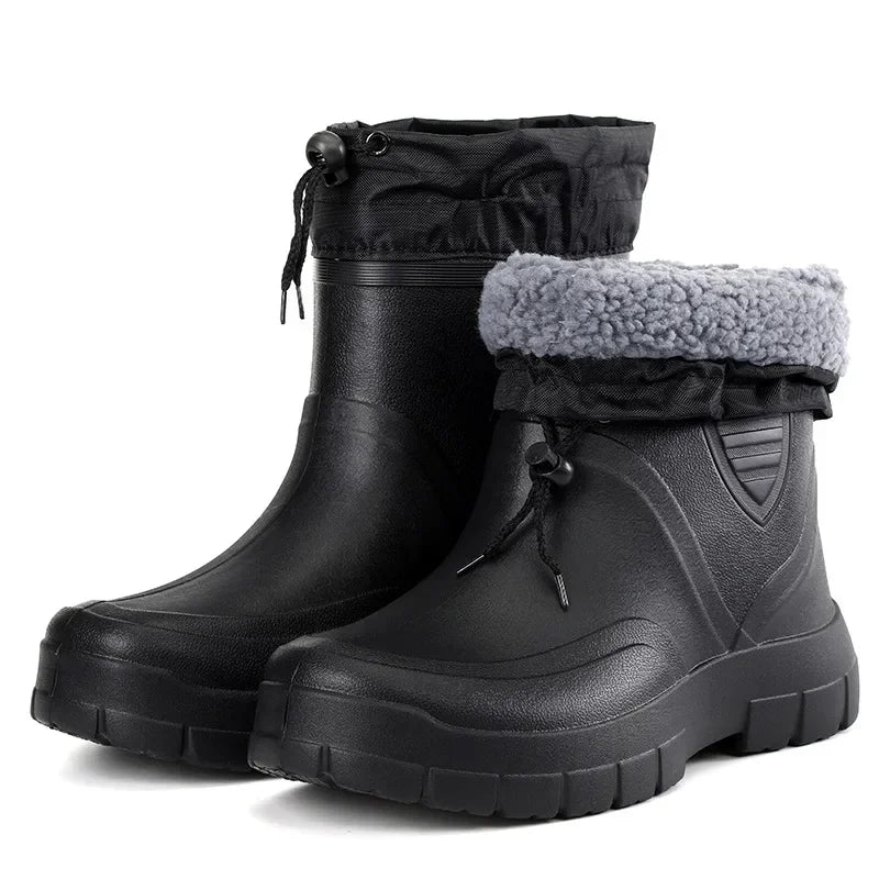 Herren Gefütterte Gummistiefel | Schwarz