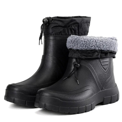 Herren Gefütterte Gummistiefel | Schwarz