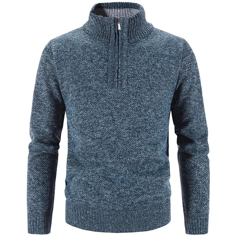 Kuscheliger Pullover mit Halbem Reißverschluss für Herren