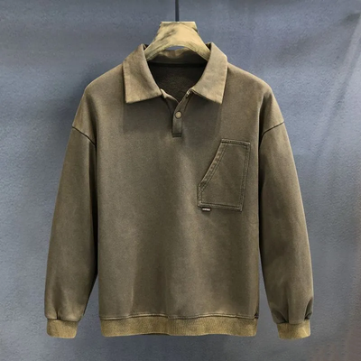Eleganter Herren Langarm Polo - komfortabel und stilvoll