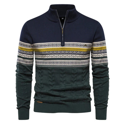 Langärm Reißverschluss-Winterpullover für Männer