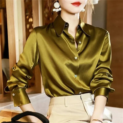 Anna Stylische Sommerbluse | Moderne, trendige kurzärmelige Geschäftsfrauenbluse