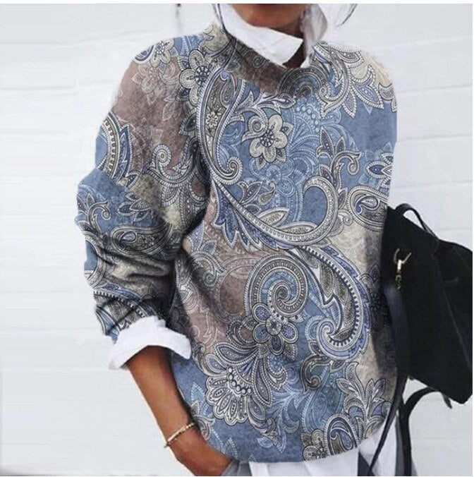 Trendiger Bedruckter Pullover für Damen