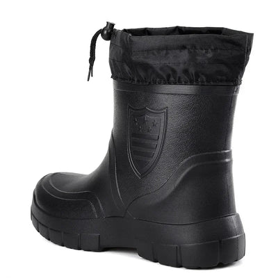 Herren Gefütterte Gummistiefel | Schwarz