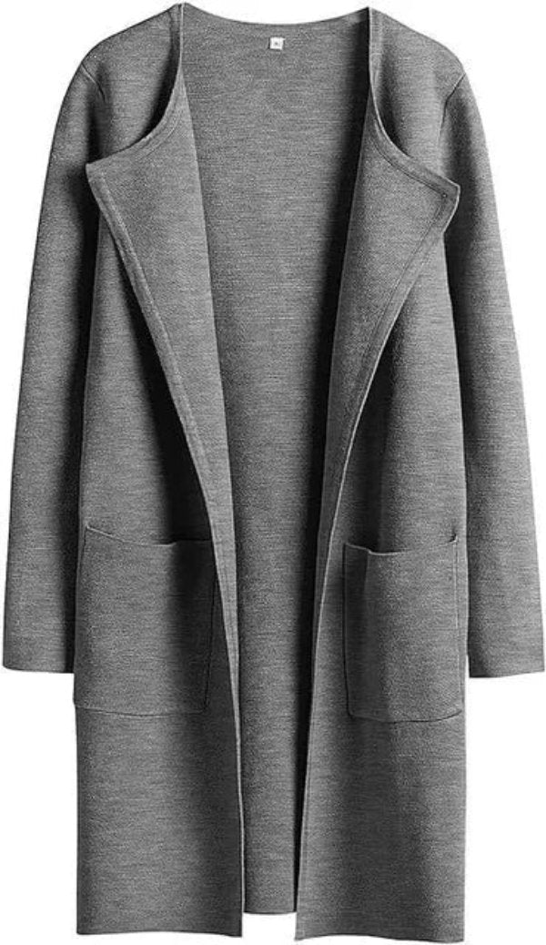 Lange Jacke mit offener Front für Frauen