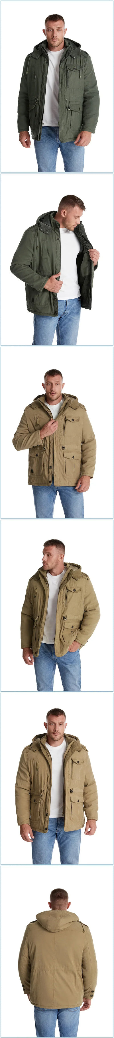 Winterjacke mit Taschen für Männer