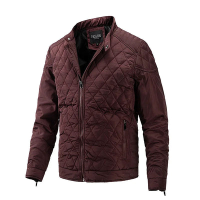 Warme Steppjacke mit Stehkragen für Herren