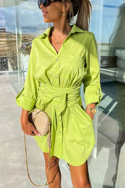Hemdkleid mit Gürtel
