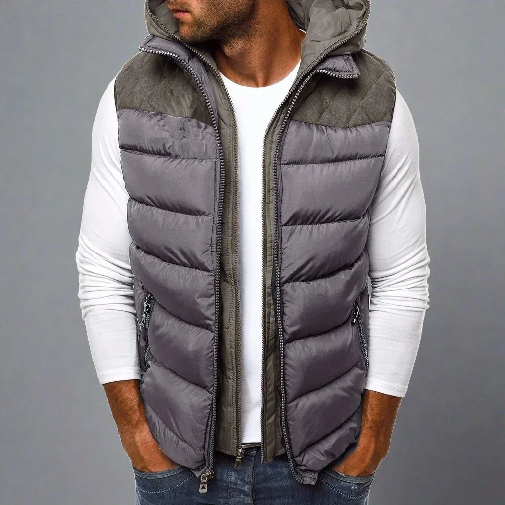 Weste für Herren - Stilvolle leichte Sommerjacke mit Kapuze