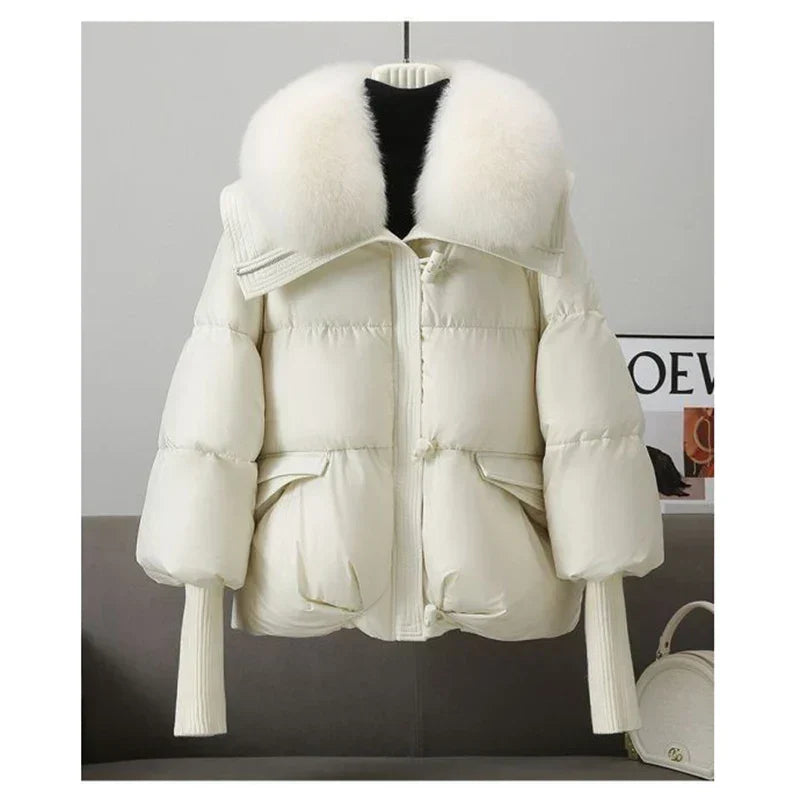 Warme Puffer Winterjacke für Damen