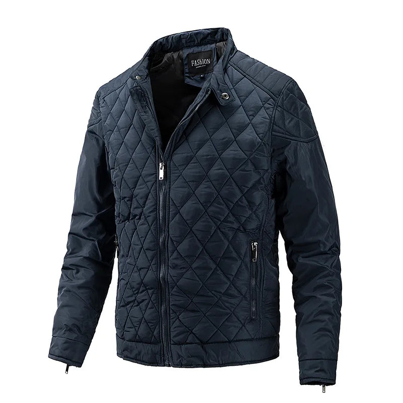 Warme Steppjacke mit Stehkragen für Herren