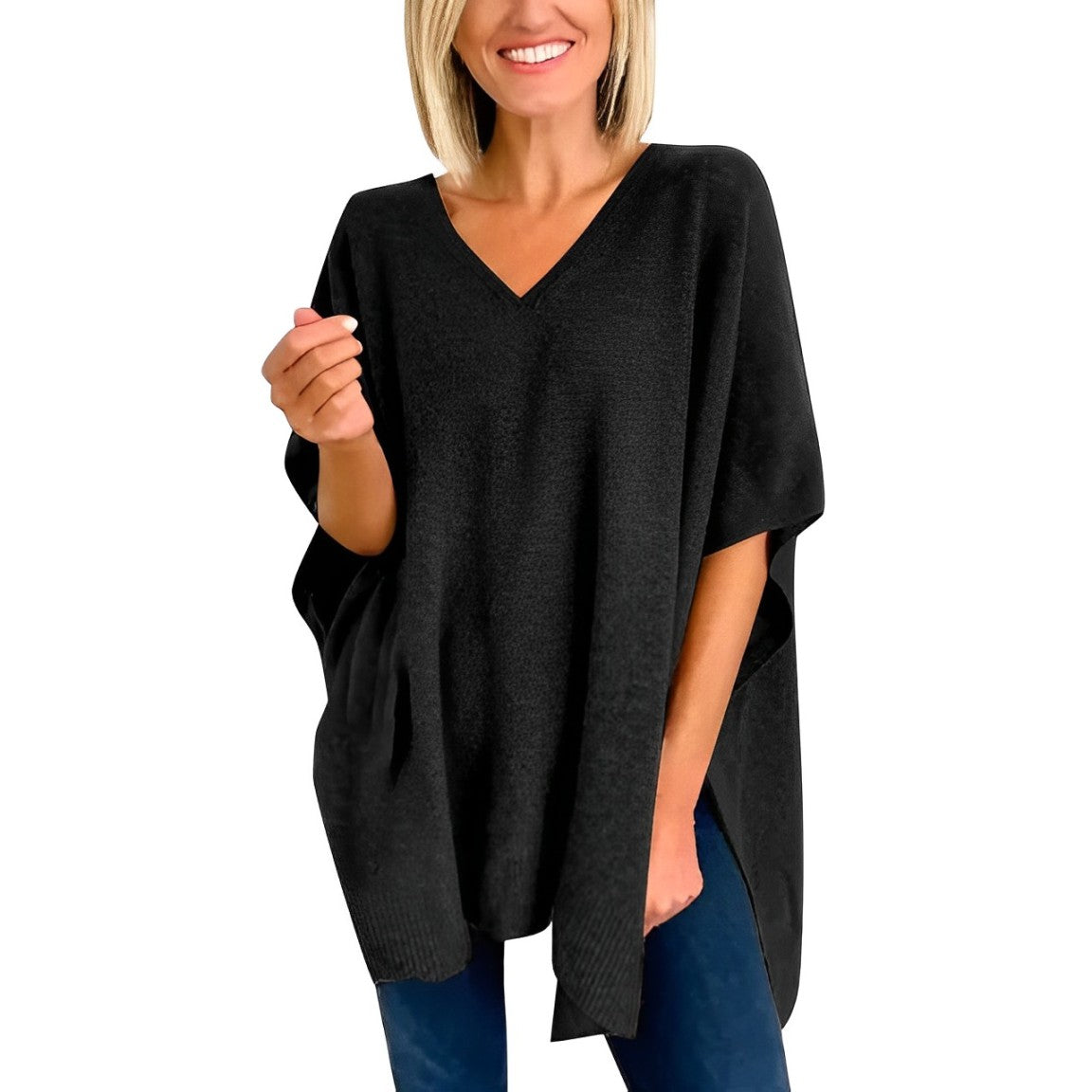 Aurica® | Bluse mit unregelmäßigem Saum und V-Ausschnitt
