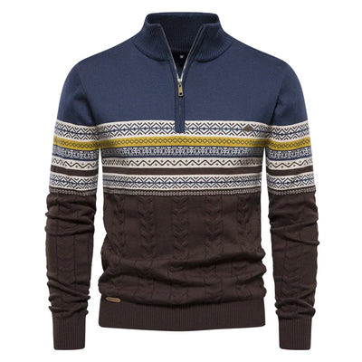 Langärm Reißverschluss-Winterpullover für Männer
