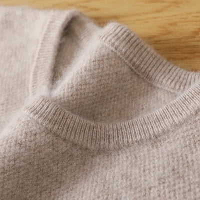 Lässiger Strickpullover mit Rundhalsausschnitt für Herren