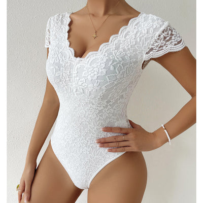 Avice® | Figurbetonte Spitzen-Bodys mit V-Ausschnitt