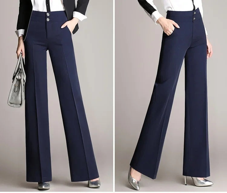 Amy Sommerhose | Stilvolle moderne hoch taillierte lange Damenhose
