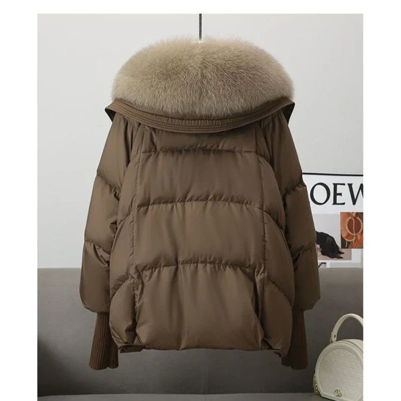 Warme Puffer Winterjacke für Damen