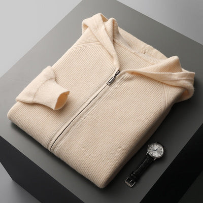 Langärmeliger Zip-Up Hoodie für Männer