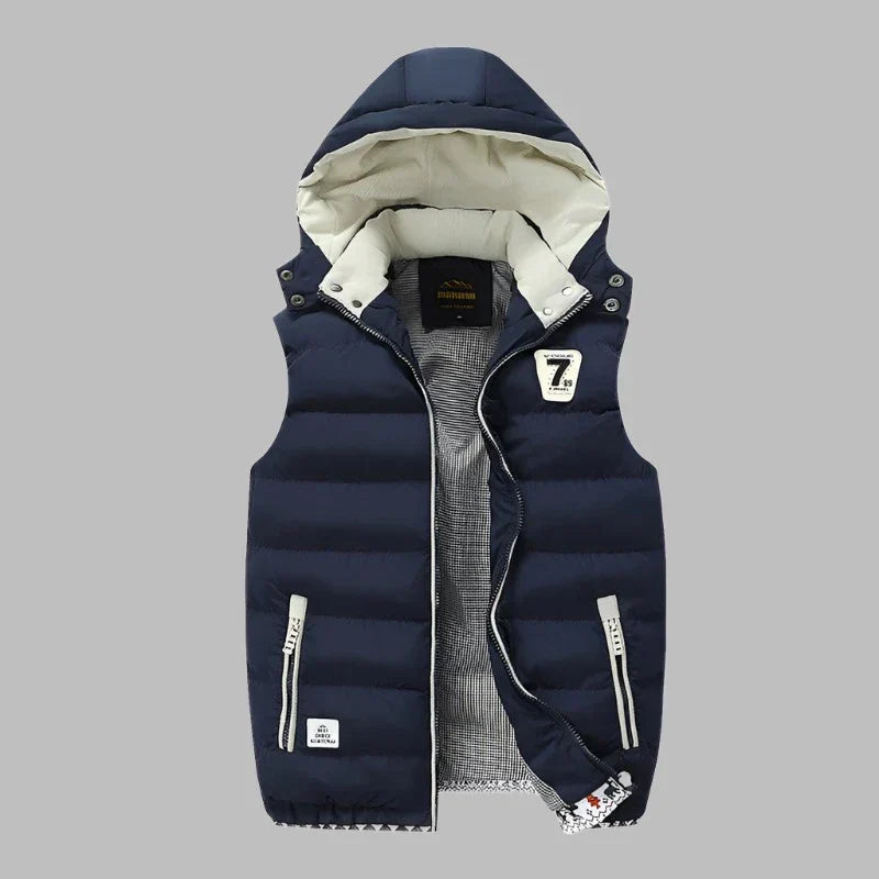 Leichte Sommerweste für Herren - Gepolsterte Übergangsjacken mit Kapuze