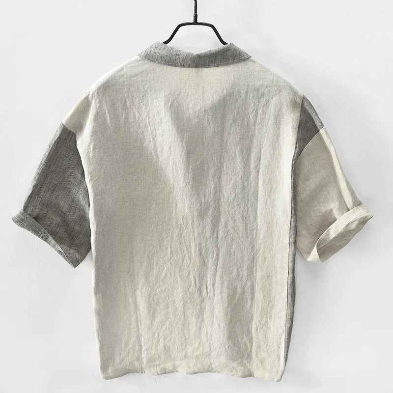 Stylisches Herren Leinen Hemd