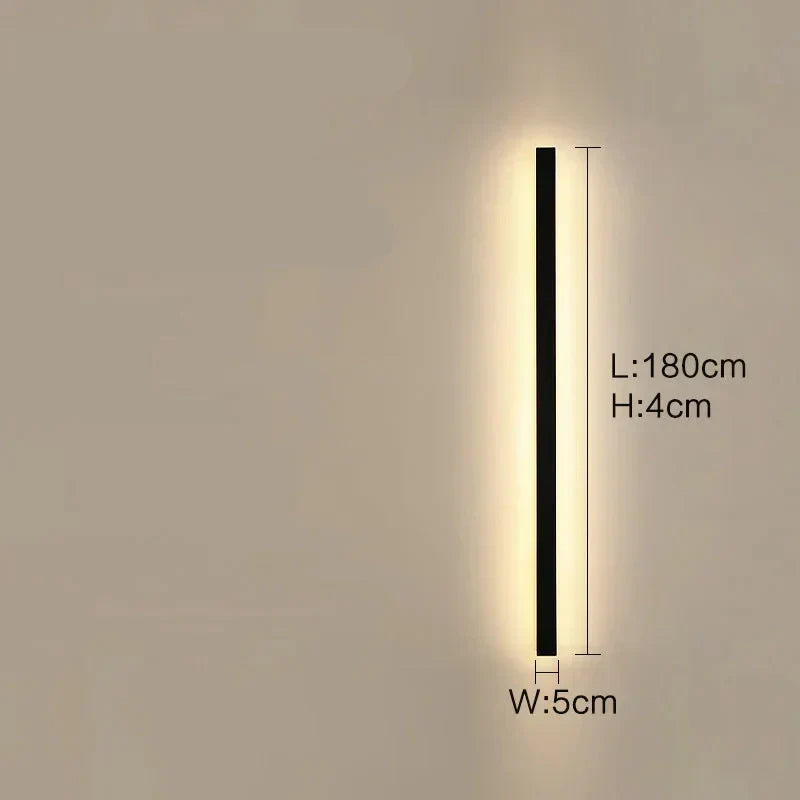 Lunor Moderne Lineare Außenwandleuchte – Metall & Acryl für Terrasse & Eingangsbereich
